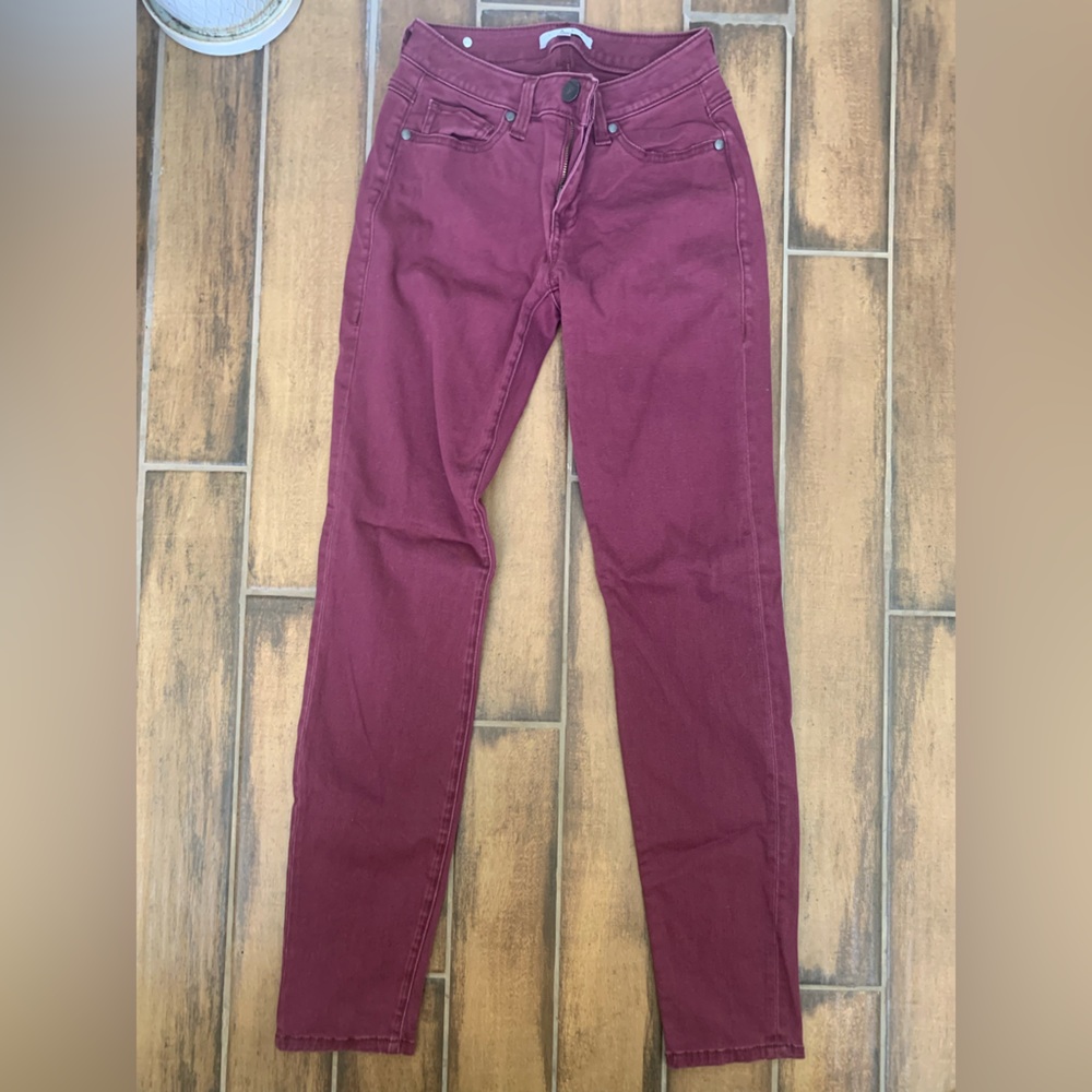 Maroon Skinny Jeans Cabi